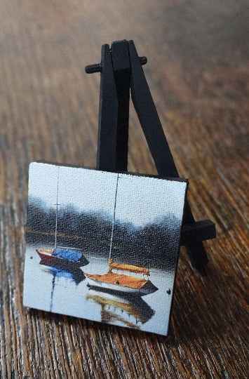Printed Mini Artwork Boats for Unique Home Décor